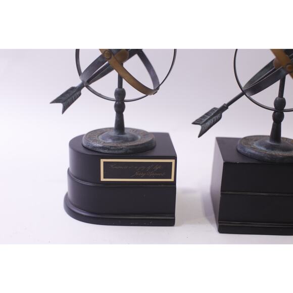 Armillary Sphere, Sundial, Brass, Heavy Duty, Bookend, Lot, ~ 251120-WH 1404 - Picture 2 of 4